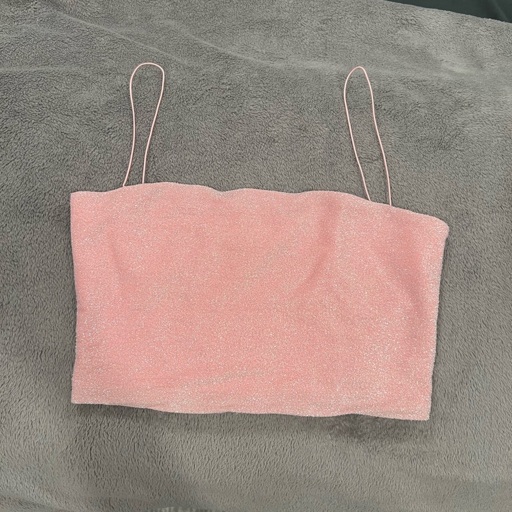 Meshki Yvonne Shimmer Crop Top